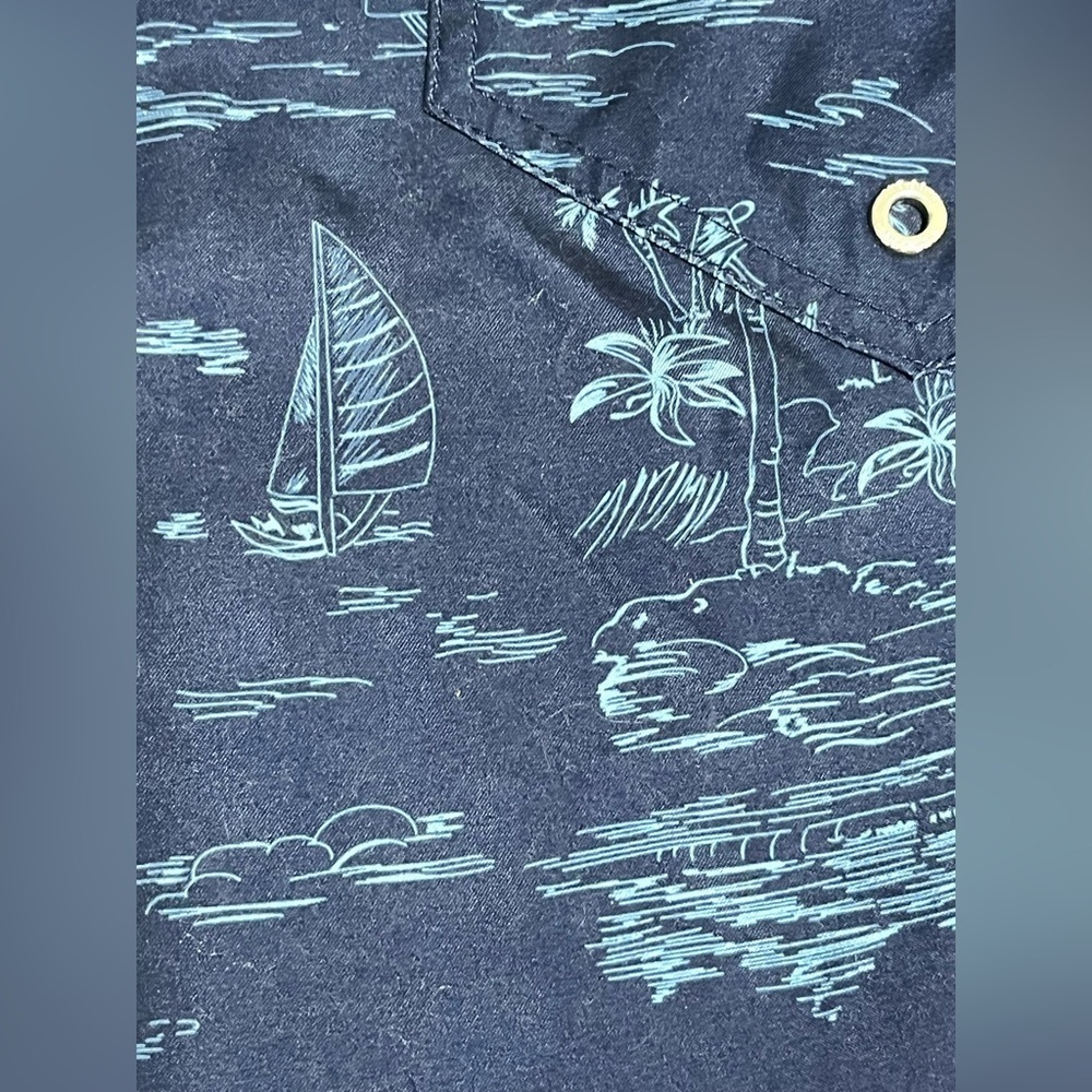 Land’s End Blue Tropical Print Men’s Swim Trunks Pockets Shorts Size 3XL 50-52 - Picture 13 of 16